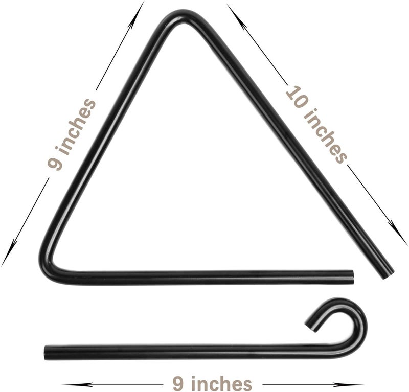 W. MM 9 Inch Triangle Dinner Bell Hunging Bell Percussion Triangle bell With Striker outdoor bell Wall outside Bell Bracket Mounts indoor Steel Bell - Image 3